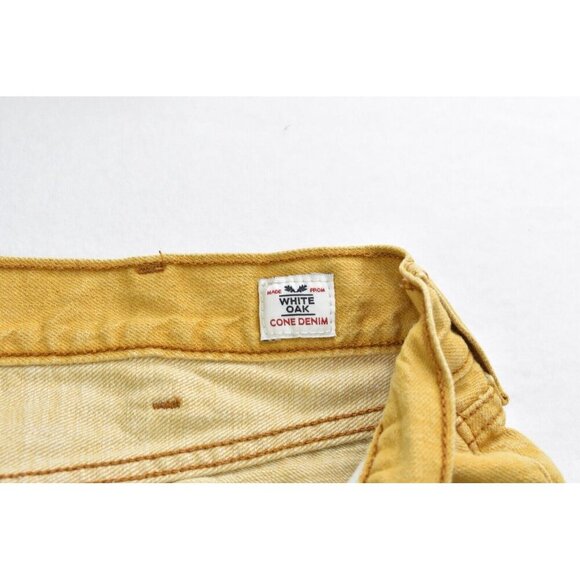 Levi's 501 Men's Jeans Size 42 X 27 Button Fly Denim Mustard Yellow  -Flaws- - Picture 10 of 16